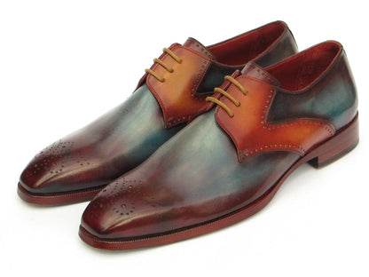 Paul Parkman Men's Multi-color Medallion Toe Derby Shoes (ID#6584-MIX) - Which Mark