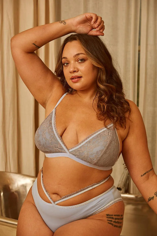 Serenity - Lace Organic Cotton & Silk Bralette - Which Mark
