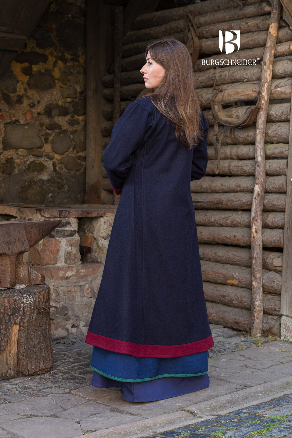 Rus Coat Kseniya Blue/Red - Which Mark