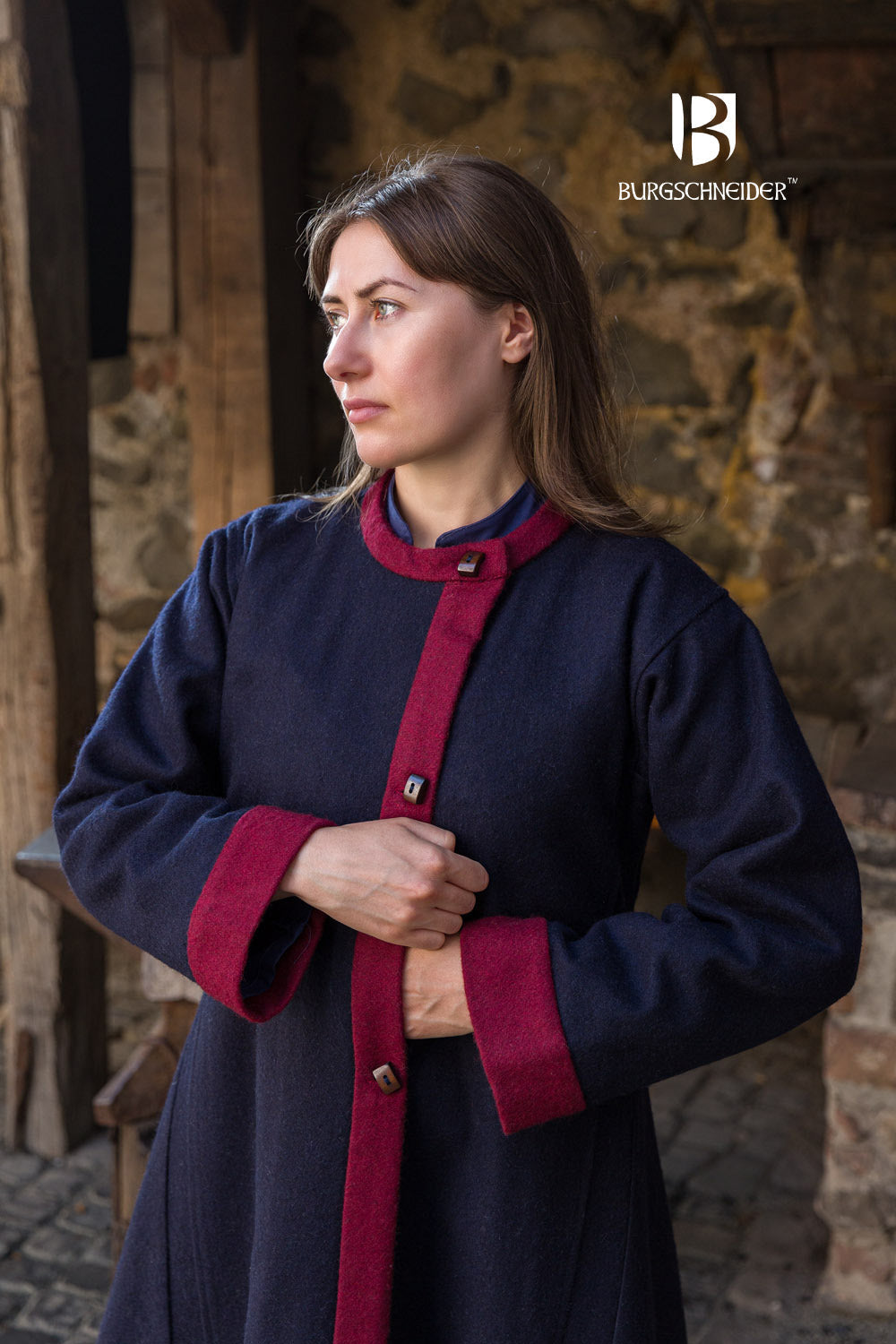 Rus Coat Kseniya Blue/Red - Which Mark