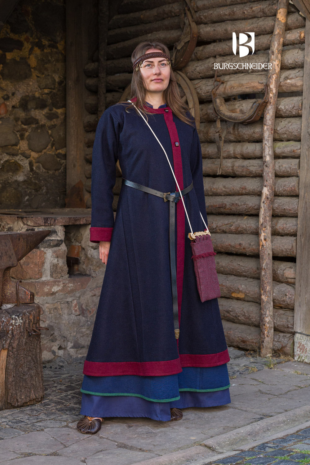 Rus Coat Kseniya Blue/Red - Which Mark