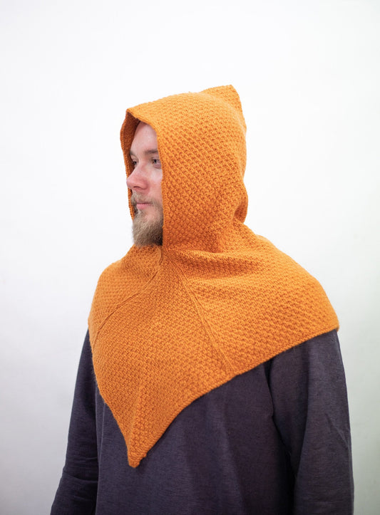 Knitted Wool Cowl Asbjorn Orange - Which Mark
