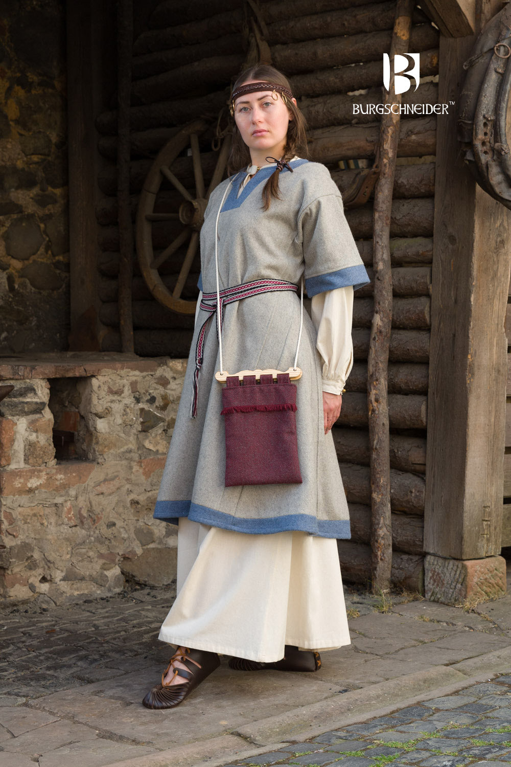 Rus Dress Luiza Light Grey/Light Blue - Which Mark