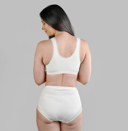 Georgia - Silk Back Support Full Coverage Wireless Organic Cotton Bra - Which Mark