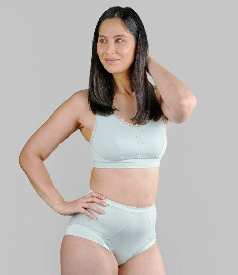 Georgia - Silk Back Support Full Coverage Wireless Organic Cotton Bra - Which Mark