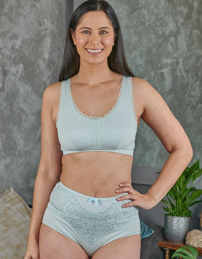 Georgia - Silk Back Support Full Coverage Wireless Organic Cotton Bra - Which Mark