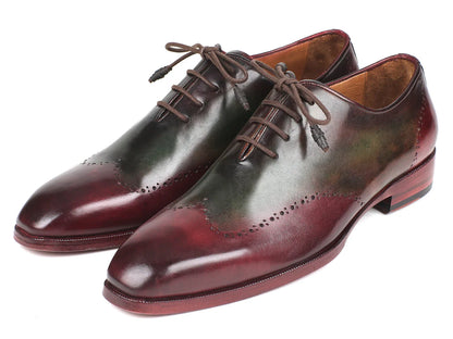 Paul Parkman Bordeaux & Green Wingtip Oxfords (ID#097YL63) - Which Mark