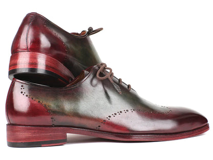 Paul Parkman Bordeaux & Green Wingtip Oxfords (ID#097YL63) - Which Mark