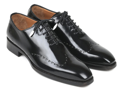 Paul Parkman Goodyear Welted Wingtip Oxfords Black Polished Leather - Which Mark