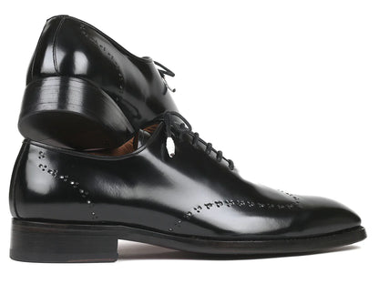 Paul Parkman Goodyear Welted Wingtip Oxfords Black Polished Leather - Which Mark