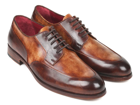 Paul Parkman Men's Dual Tone Brown Derby Shoes (ID#995-BRW) - Which Mark