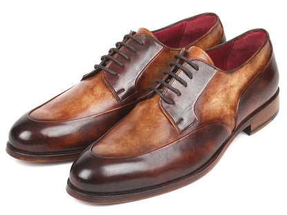 Paul Parkman Men's Dual Tone Brown Derby Shoes (ID#995-BRW) - Which Mark