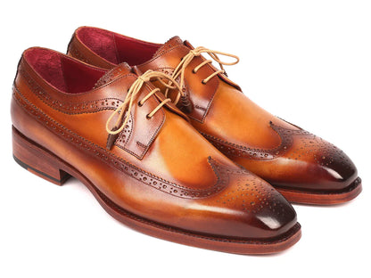Paul Parkman Goodyear Welted Wingtip Derby Shoes Camel (ID#511C74) - Which Mark