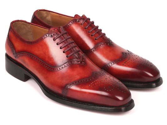 Paul Parkman Men's Goodyear Welted Oxford Shoes Reddish Brown - Which Mark