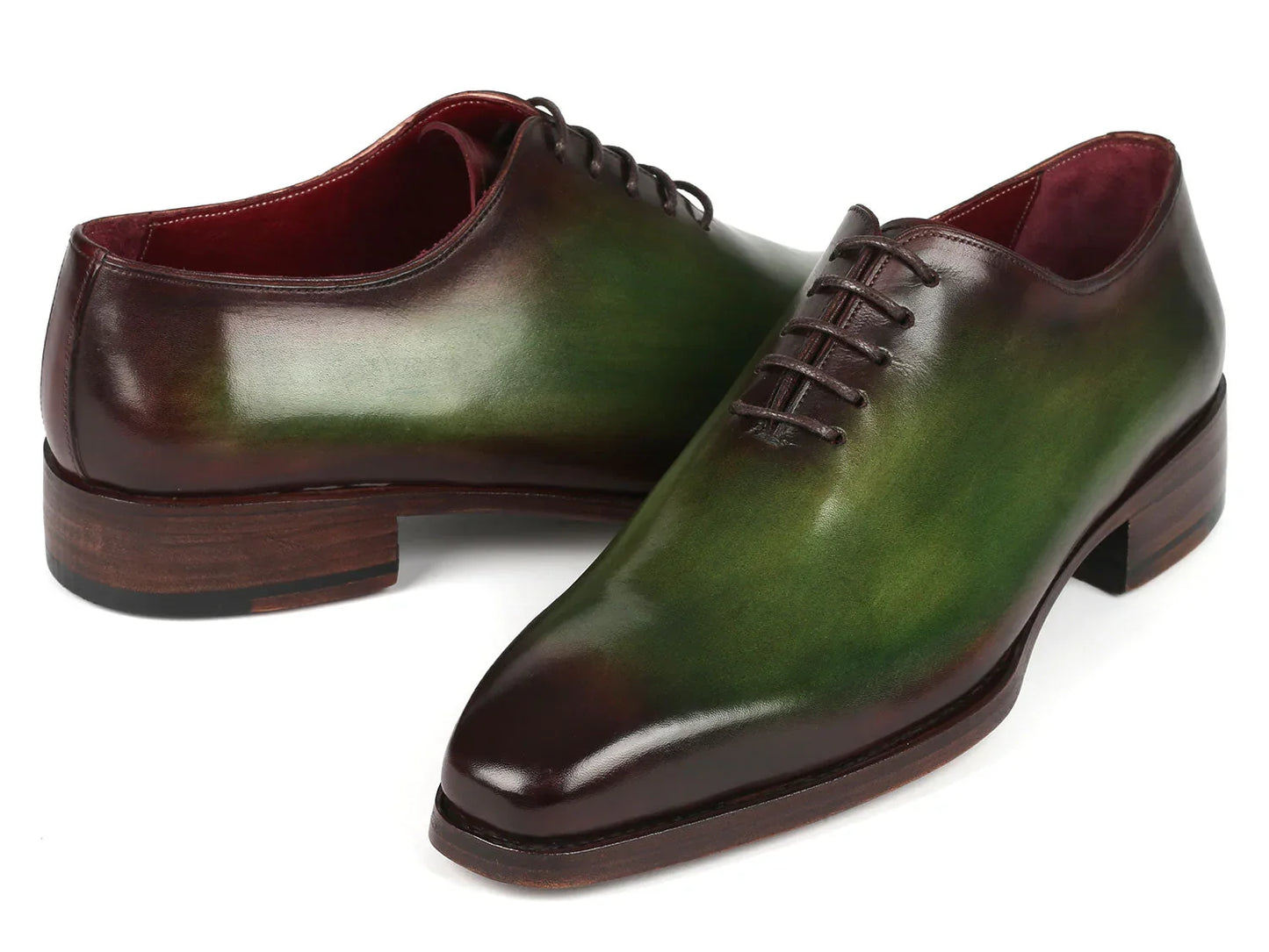 Paul Parkman Goodyear Welted Wholecut Oxfords Green & Bordeaux - Which Mark