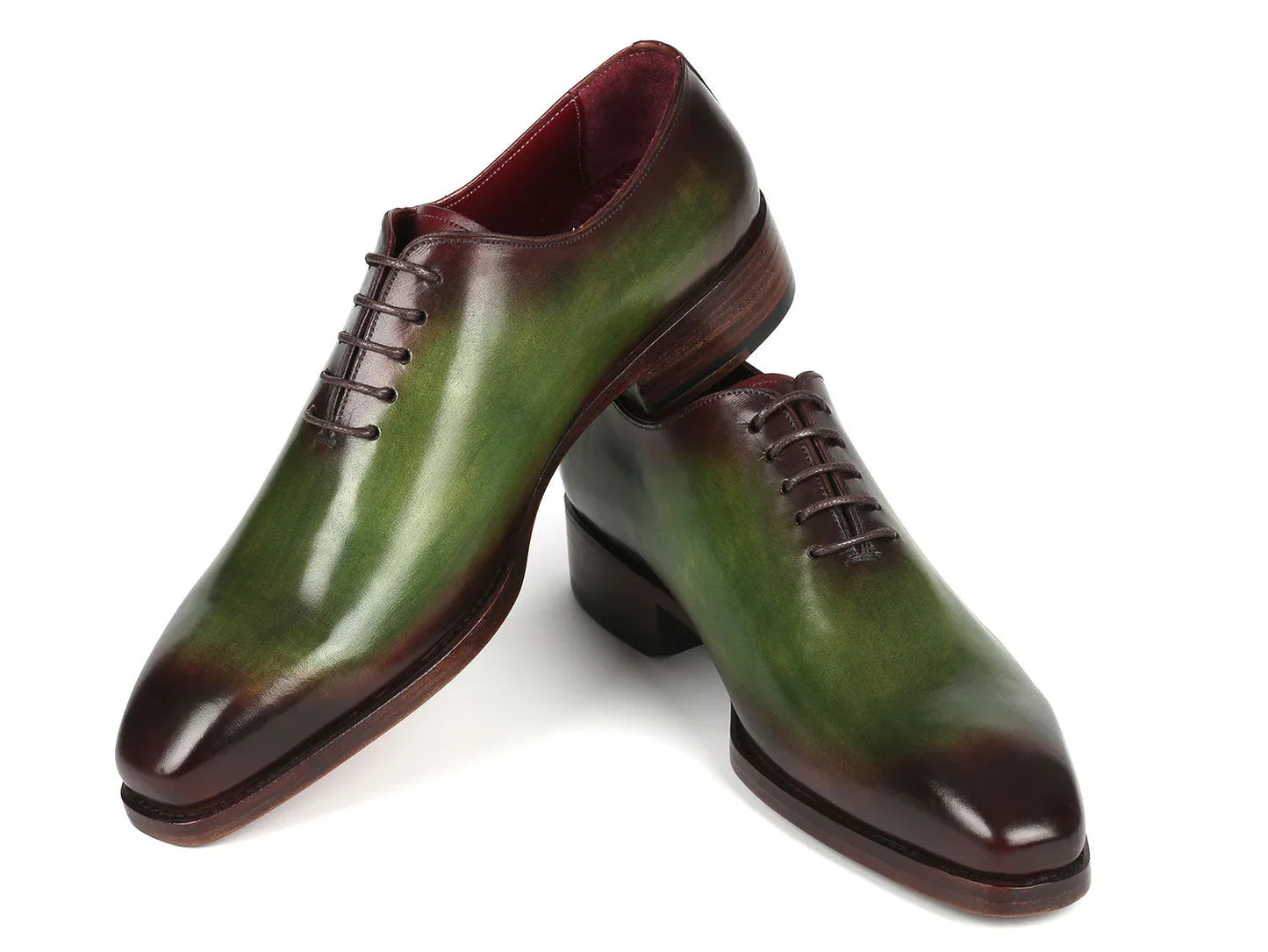 Paul Parkman Goodyear Welted Wholecut Oxfords Green & Bordeaux - Which Mark