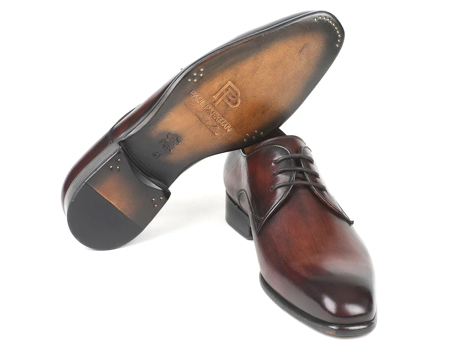 Paul Parkman Antique Brown Derby Shoes (ID#696AT51) - Which Mark