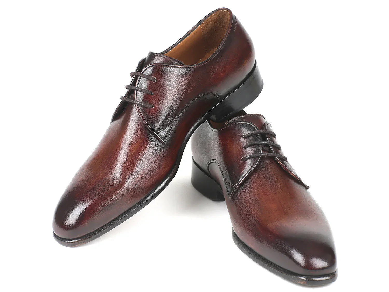 Paul Parkman Antique Brown Derby Shoes (ID#696AT51) - Which Mark