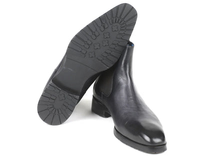 Paul Parkman Black & Gray Chelsea Boots (ID#BT661BLK) - Which Mark