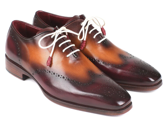 Paul Parkman Bordeaux & Camel Wingtip Oxfords (ID#097BY30) - Which Mark