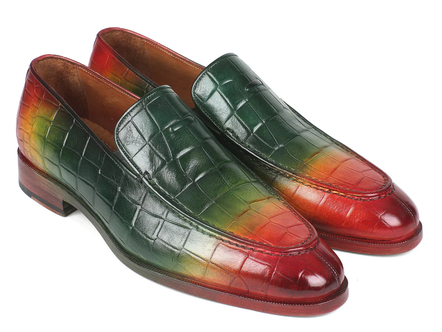 Paul Parkman Crocodile Embossed Calfskin Multicolor Loafer - Which Mark