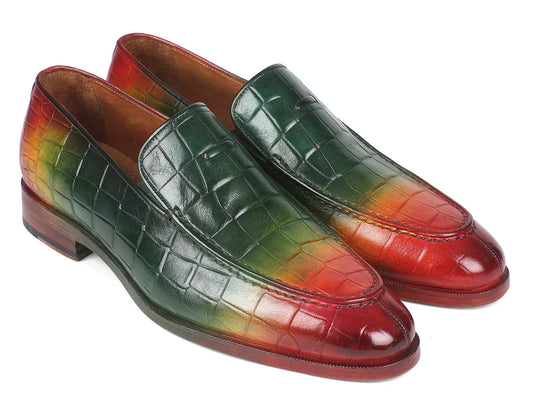 Paul Parkman Crocodile Embossed Calfskin Multicolor Loafer - Which Mark