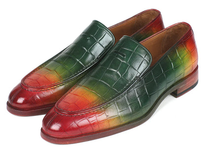 Paul Parkman Crocodile Embossed Calfskin Multicolor Loafer - Which Mark