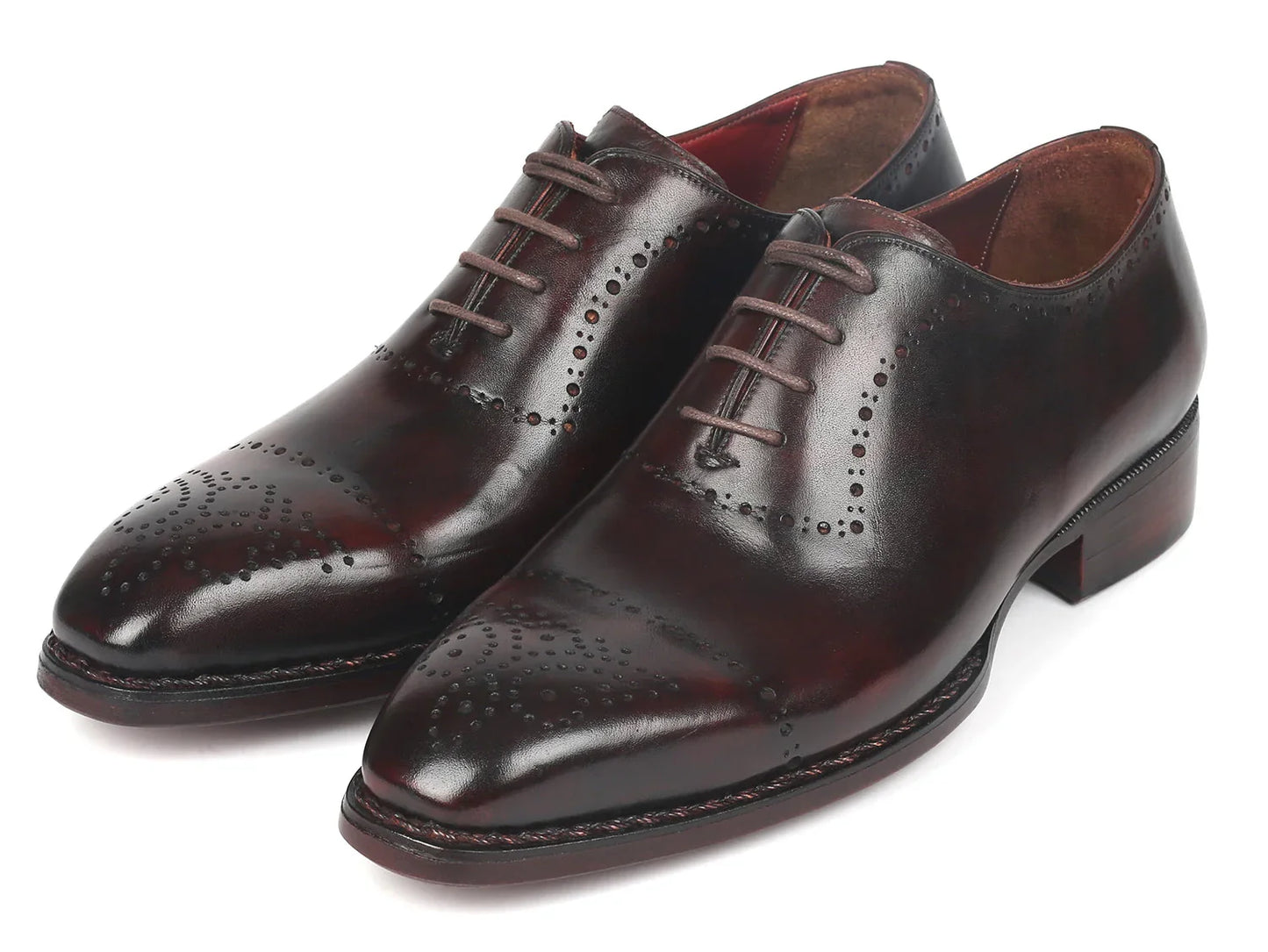 Paul Parkman Dark Bordeaux Goodyear Welted Oxfords (ID#56BRD83) - Which Mark
