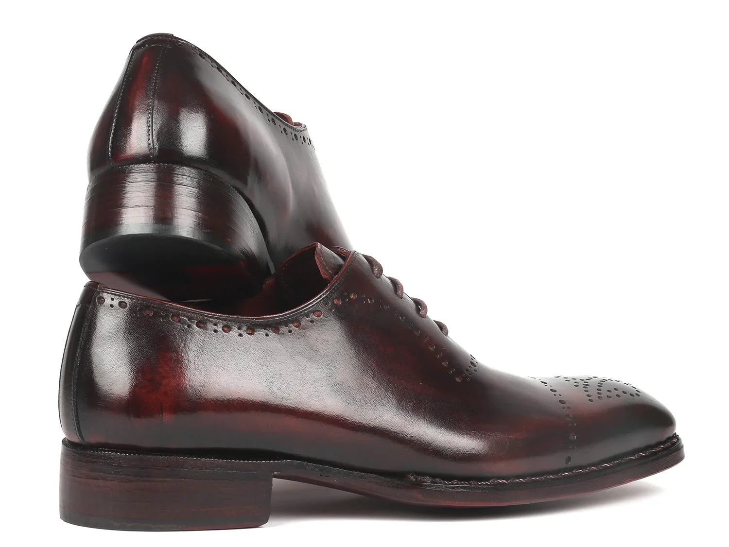 Paul Parkman Dark Bordeaux Goodyear Welted Oxfords (ID#56BRD83) - Which Mark