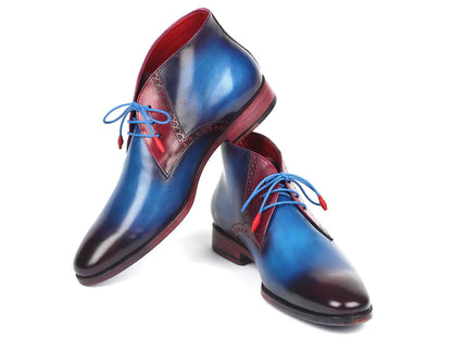 Paul Parkman Men's Chukka Boots Blue & Purple (ID#CK55U7) - Which Mark