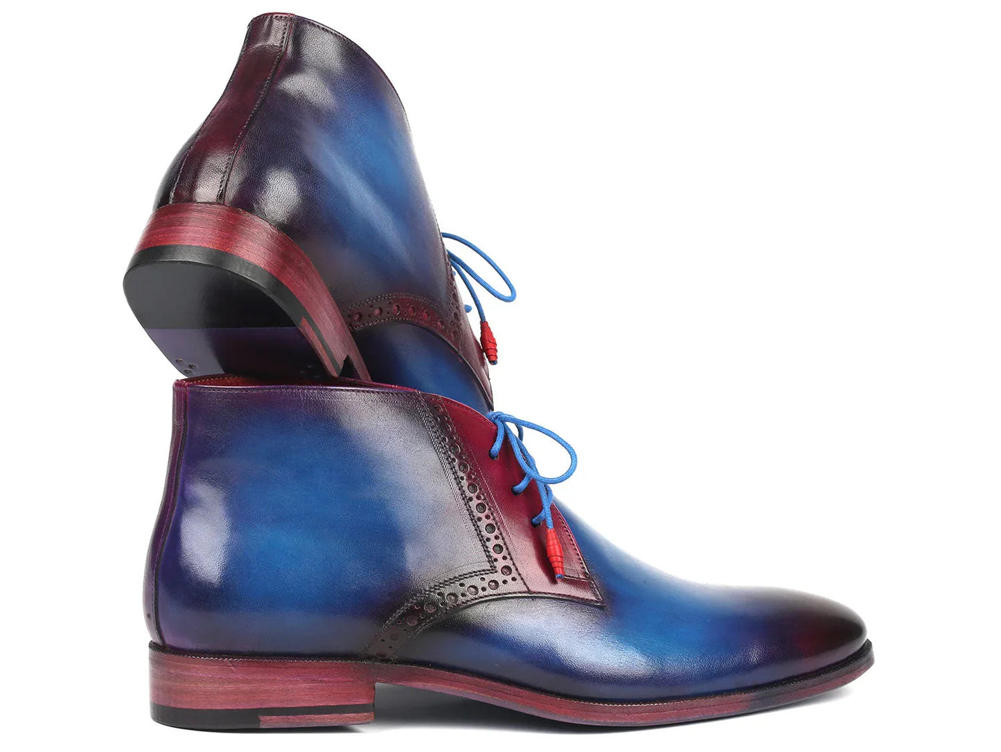 Paul Parkman Men's Chukka Boots Blue & Purple (ID#CK55U7) - Which Mark