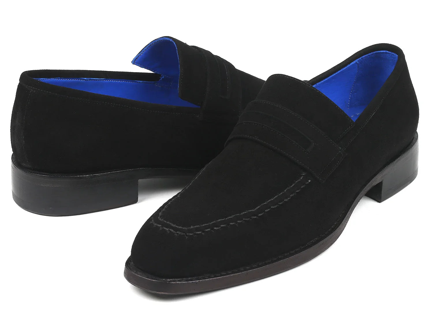 Paul Parkman Black Suede Goodyear Welted Loafers (ID#38AX95) - Which Mark