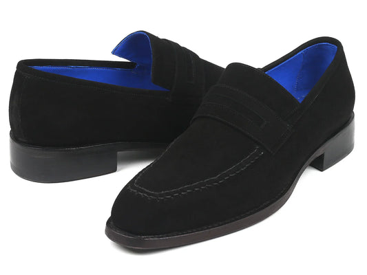 Paul Parkman Black Suede Goodyear Welted Loafers (ID#38AX95) - Which Mark