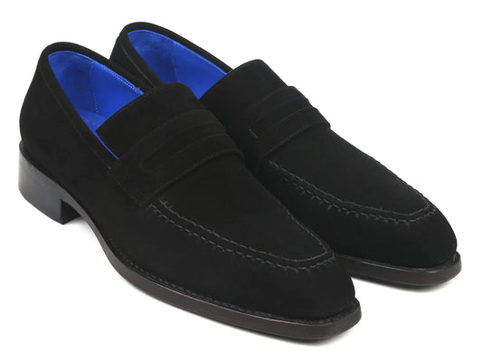 Paul Parkman Black Suede Goodyear Welted Loafers (ID#38AX95) - Which Mark