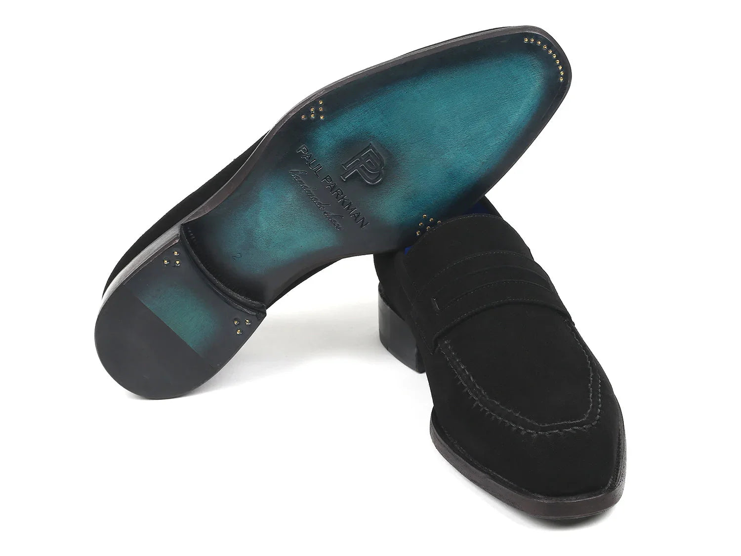 Paul Parkman Black Suede Goodyear Welted Loafers (ID#38AX95) - Which Mark