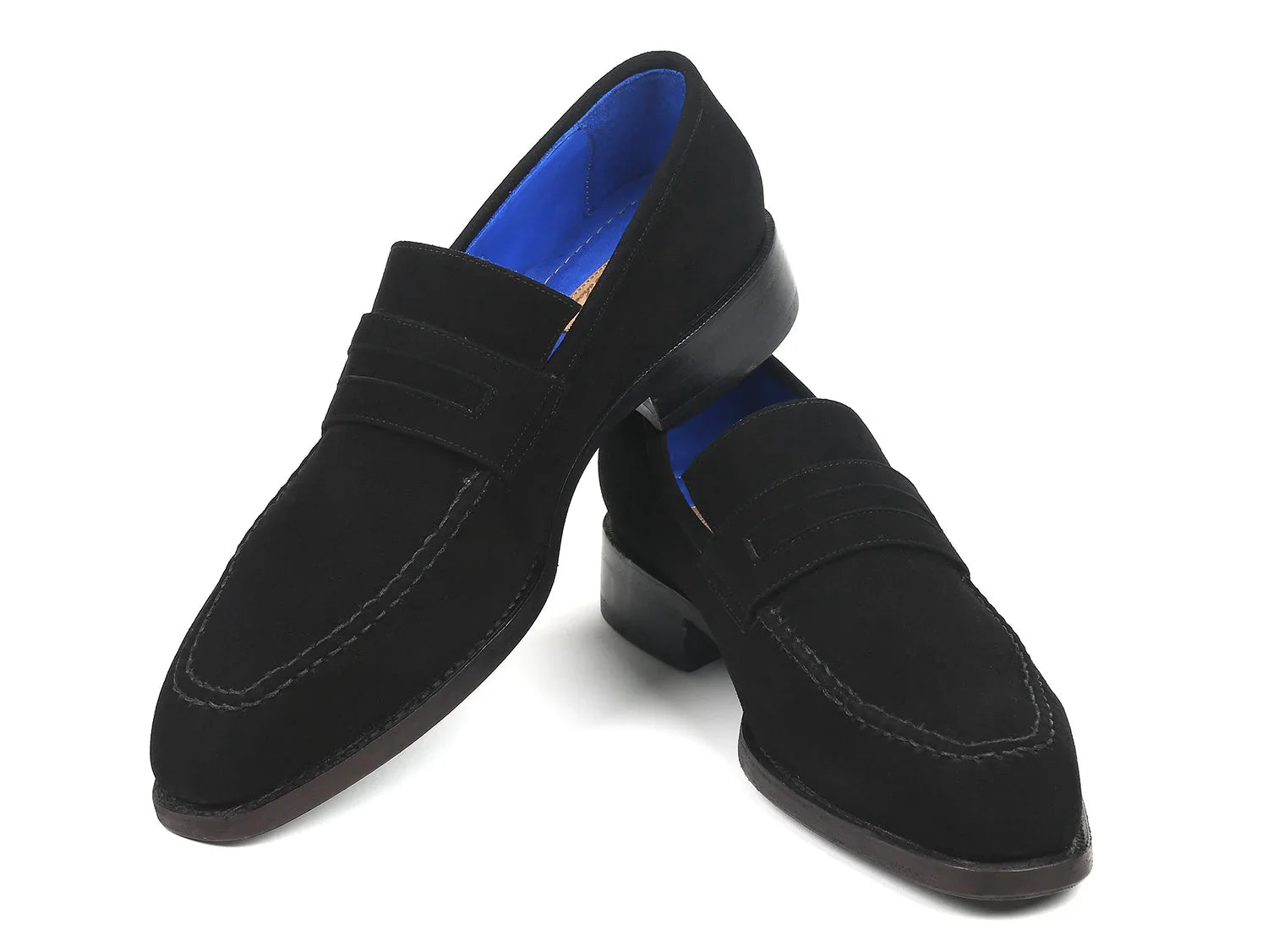 Paul Parkman Black Suede Goodyear Welted Loafers (ID#38AX95) - Which Mark