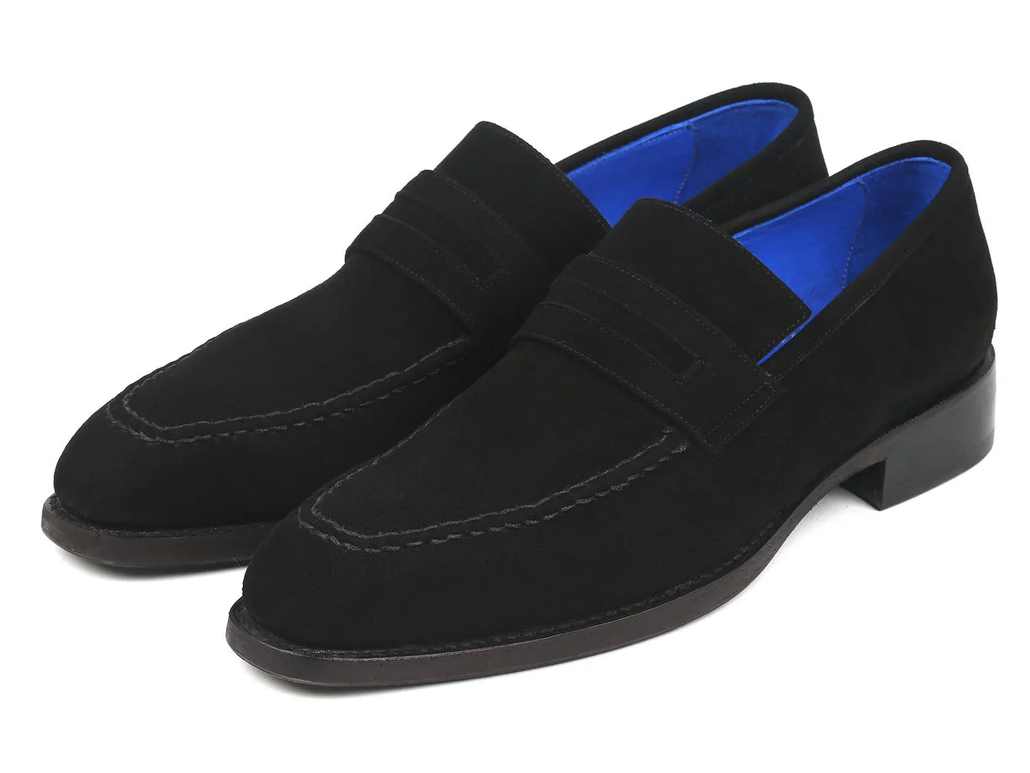 Paul Parkman Black Suede Goodyear Welted Loafers (ID#38AX95) - Which Mark