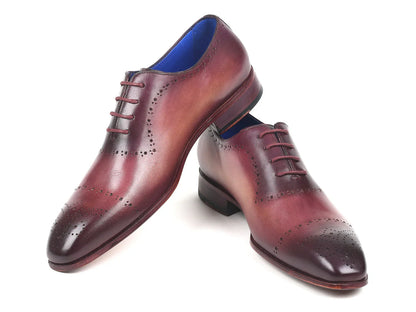 Paul Parkman Burgundy Hand-Painted Classic Brogues (ID#ZLS35BUR) - Which Mark