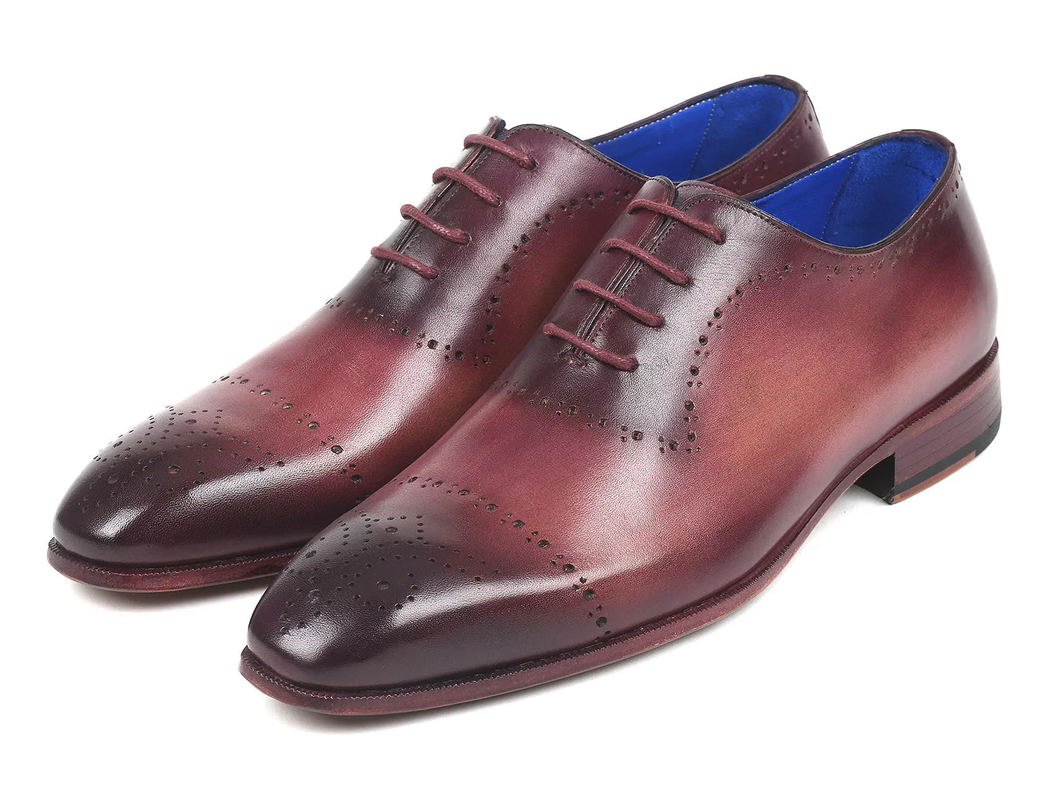 Paul Parkman Burgundy Hand-Painted Classic Brogues (ID#ZLS35BUR) - Which Mark