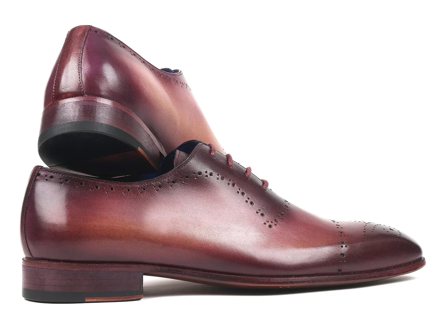 Paul Parkman Burgundy Hand-Painted Classic Brogues (ID#ZLS35BUR) - Which Mark