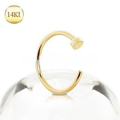 14Kt Yellow Gold Nose Hoop Ring - Which Mark