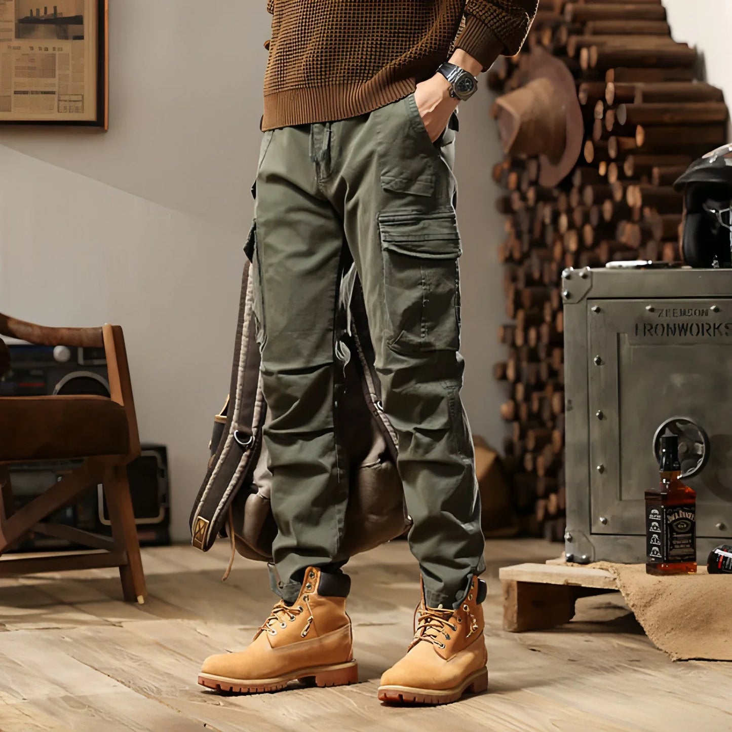 High Street Loose Functional Casual Pants Men - Which Mark