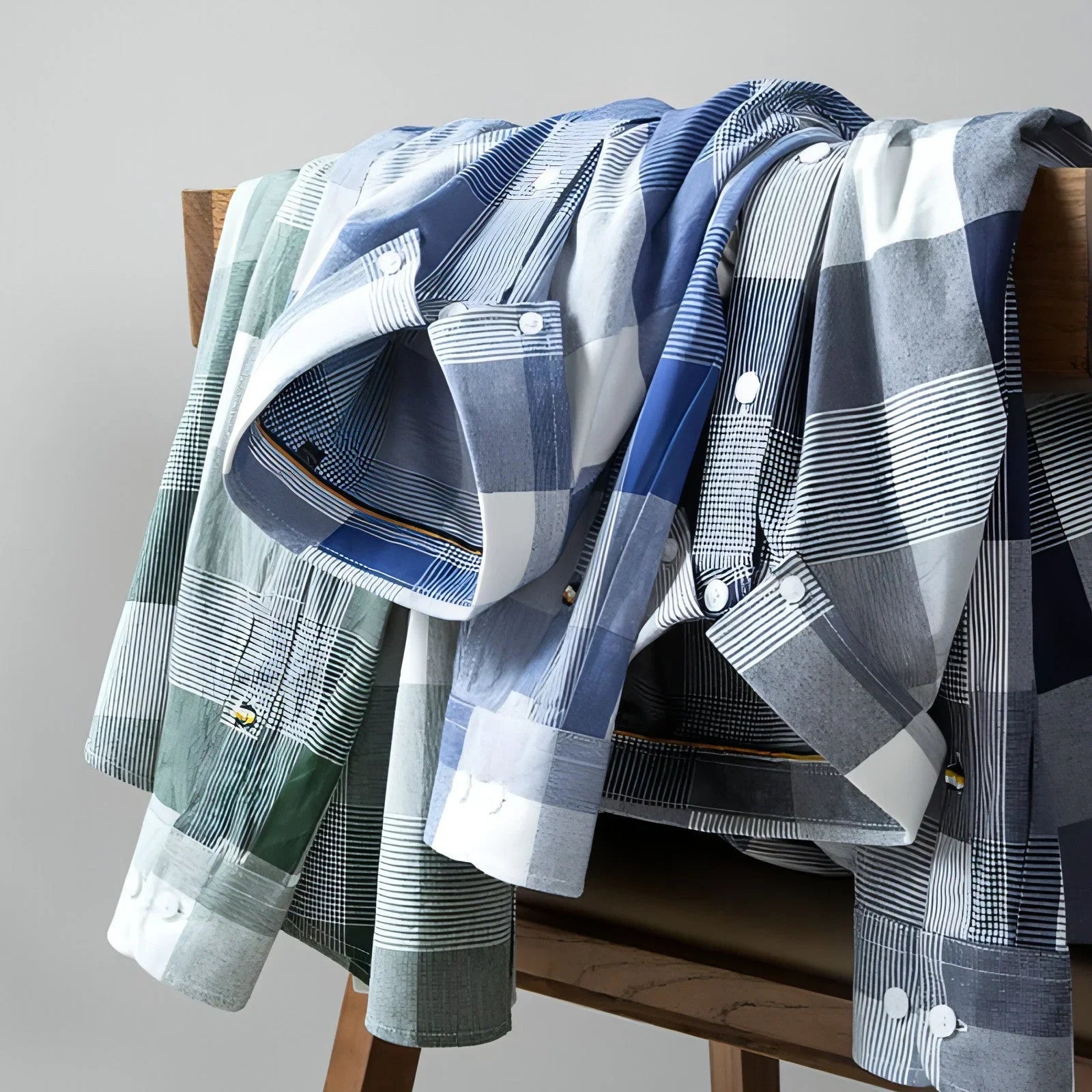 New Cotton Men's Long-sleeved British Plaid DressShirt - Which Mark