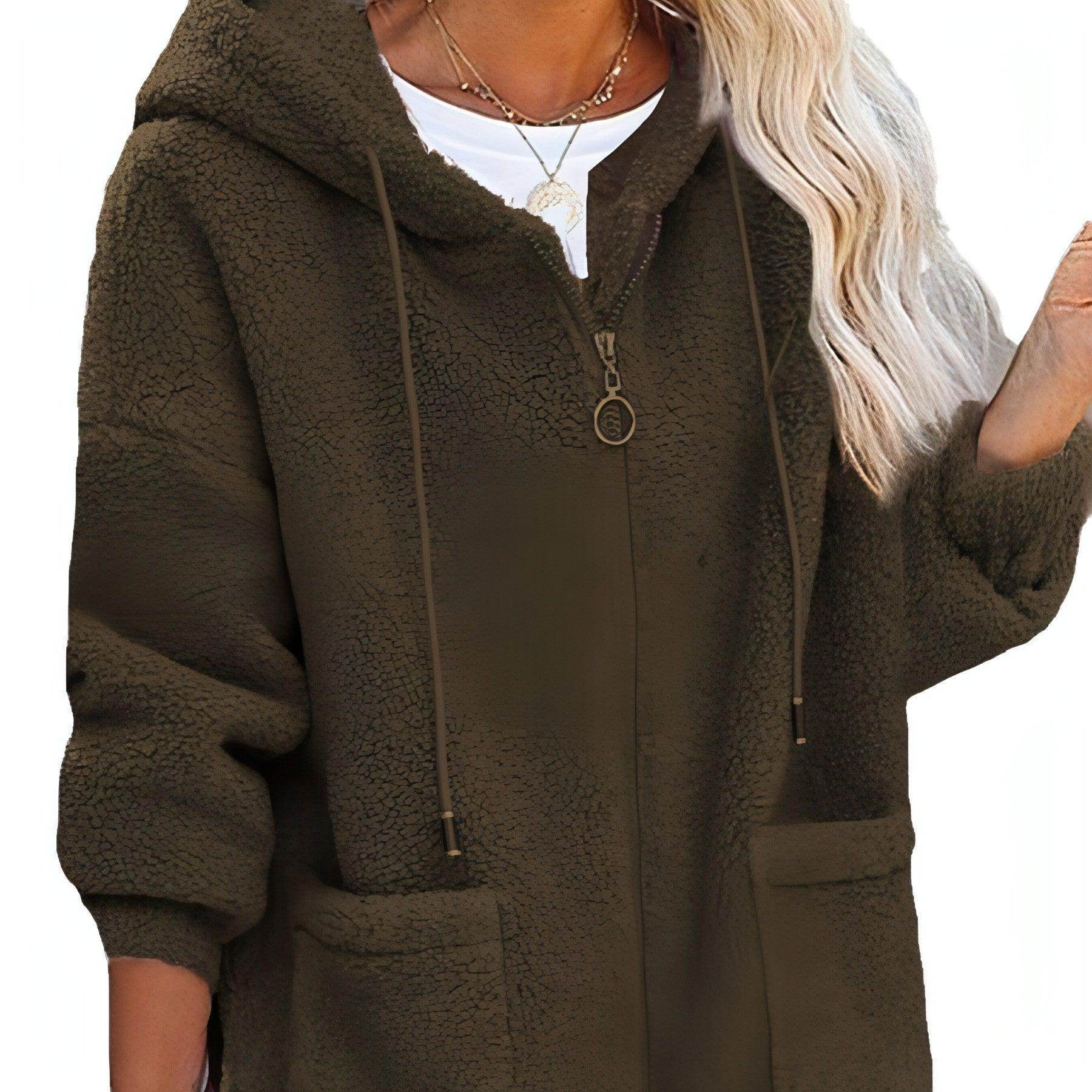Sweater Buttonless Women Zipper Hoodie - Which Mark