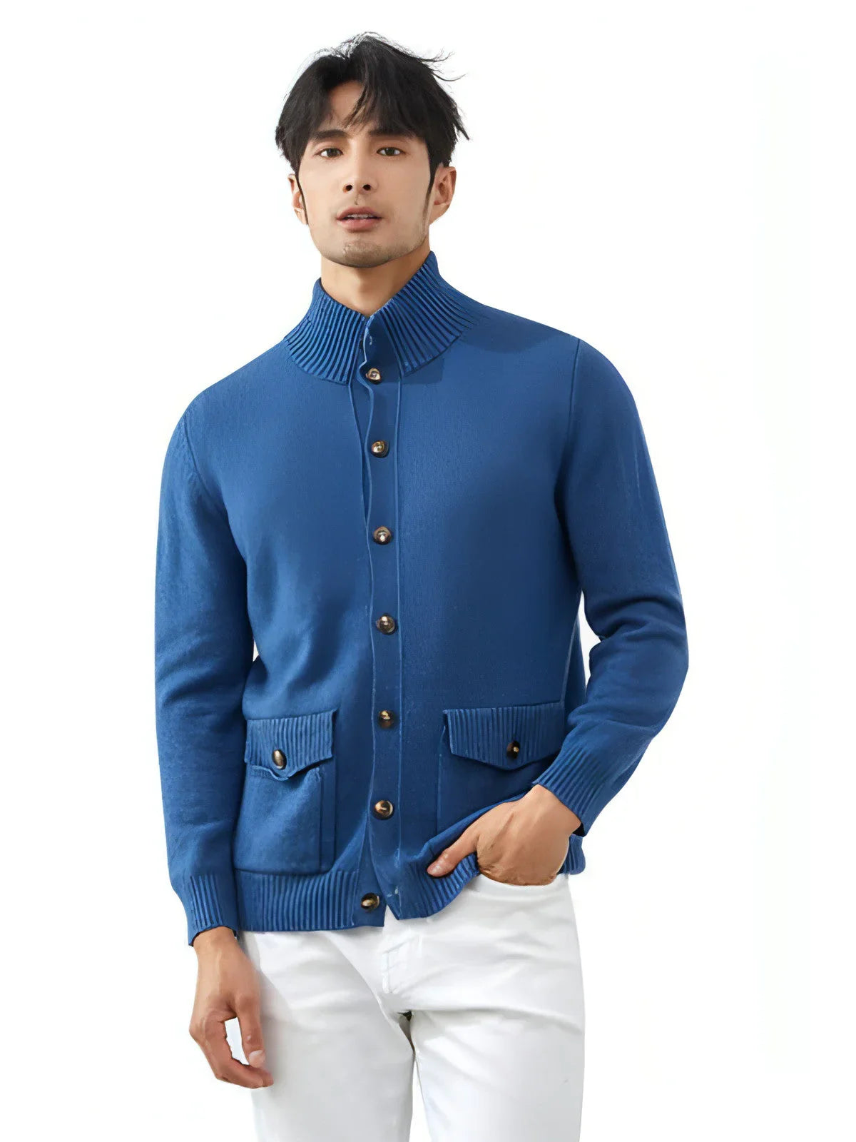 Luxe Knit Cashmere Cardigan for Men - Which Mark