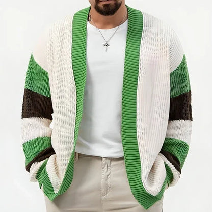 A.1 Loose Contrast Color Woolen Cardigan Jacket Sweater Men - Which Mark