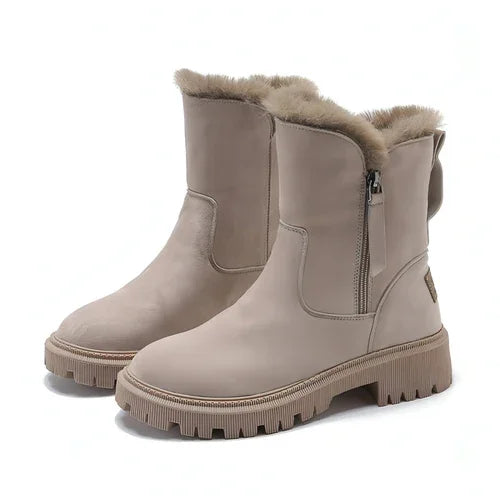 Women's Cotton-padded Shoes Winter New Fur Snow Boots Fleece-lined - Which Mark