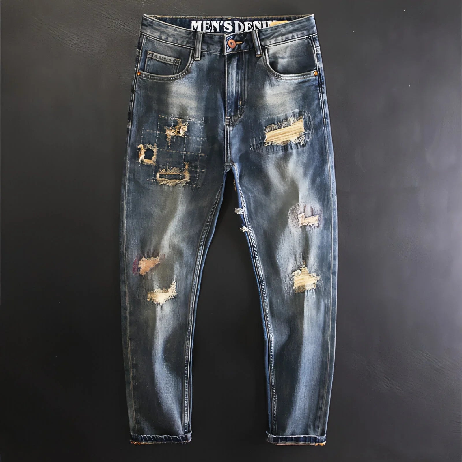 Retro Fashion And Personalized Ripped Jeans For Men - Which Mark