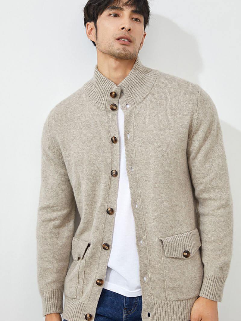 Luxe Knit Cashmere Cardigan for Men - Which Mark