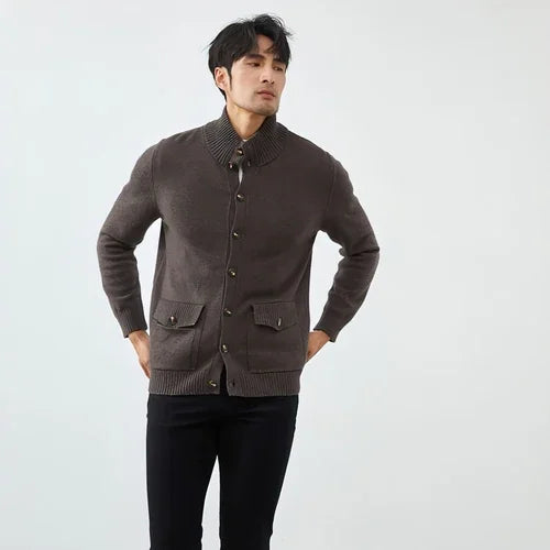 Luxe Knit Cashmere Cardigan for Men - Which Mark